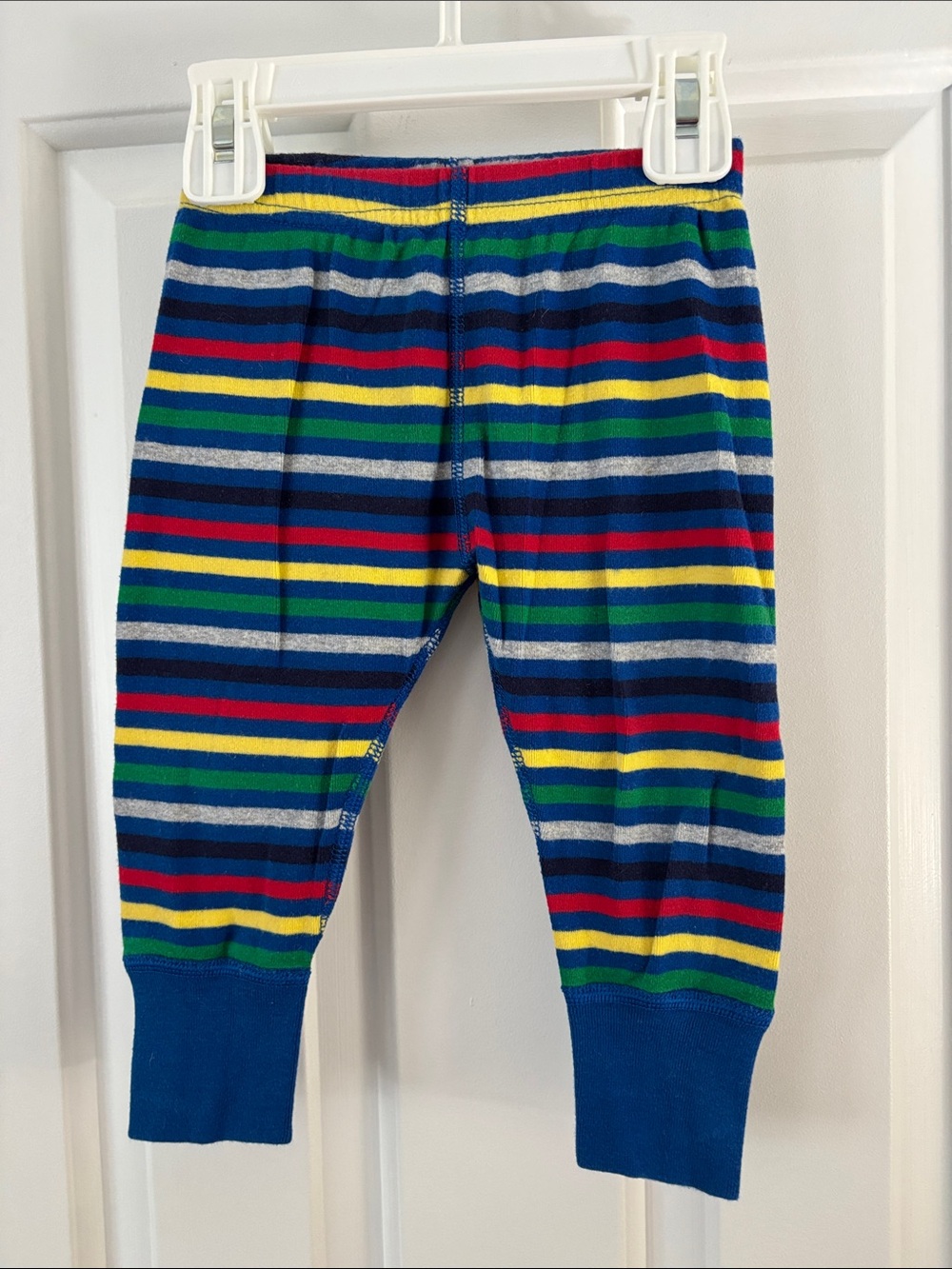 Hanna Andersson Rainbow Stripe Knit Pants - Blue, Red, Yellow, Green